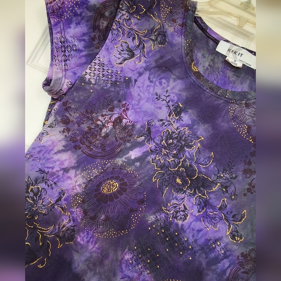 💥SALE💥Kikit, Medium, Dark & Light Purple, Black, Gold, Tee - Picture 3 of 5